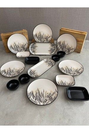 Set Breakfast Mat Başak Colorful 16 Pieces for 6 People dmtaks2023016 - Keramika