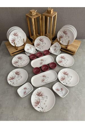 Set Breakfast Raspberry Endive 26 Pieces for 12 people dmtaks20230026 - Keramika