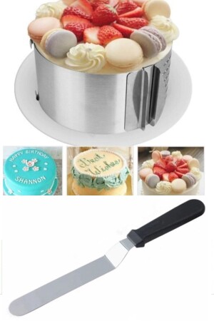 Set Cake And Pastry Stainless Round Clamp Adjustable Circle - Oblique Cake Spatula nqwrryuvsetegksptula - WARRA