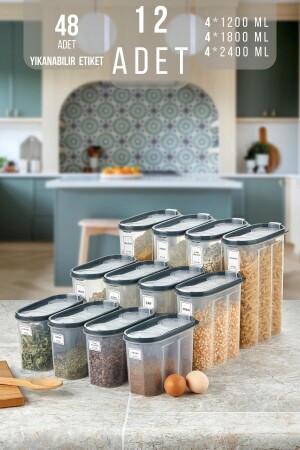 Set mit 12 Frischhaltedosen mit auslaufsicherem Deckel KMMSK-01 - King Mop