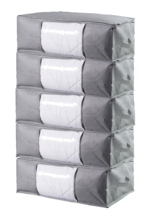 Set mit 5 Sockel-Organizern, großer Aufbewahrungstasche, Grau, 70 x 50 x 25 cm, VDSYBAD70S5G - Vedsey Home Organizer
