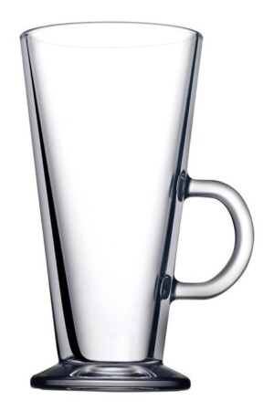 Set mit 6 Latte-Gläsern mit Henkel Narumi-55861. Volumen: 263 cm³, Höhe: 148 mm - Paşabahçe