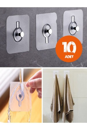 Set of 10 Super Strong Self-Adhesive Shelf Frame Holder Screw Hook Hanger (6x6 Cm) - Tor Store