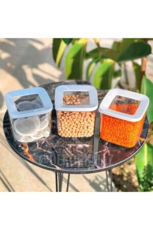 Set of 12 700 ml Square Vacuum Storage Container 12Lİ_700ML_İDEA_VP186_KMPY - Vip Ahmet