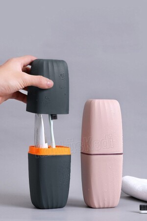 Set of 2 Accessory Carrying Box Glasses Toothbrush Toothpaste Storage Container - Toothbrush Holder 7480000717074 - KaktüsKedi