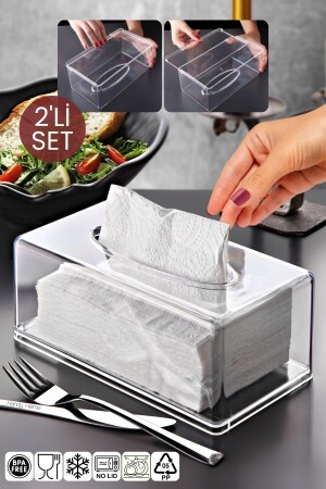 Set of 2 Clear Napkin Organizer - Nandy Home