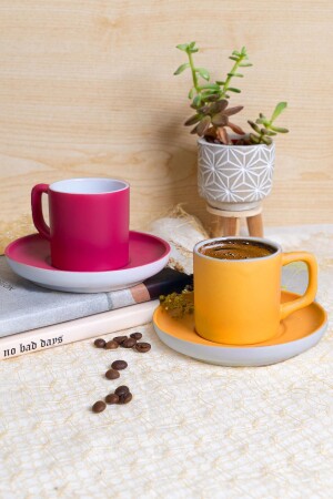 Set of 2 cups & Fuchsia -yellow ST_P305698 - Seraclass