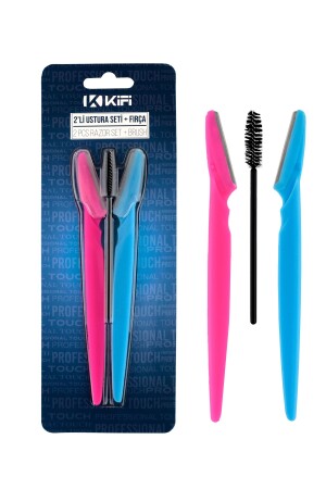 Set of 2 Eyebrow Razor and Eyebrow Brush - Kifi