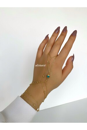 Set of 2 Gold Evil Eye Shahmeran Hand Accessories - Aksesuaris