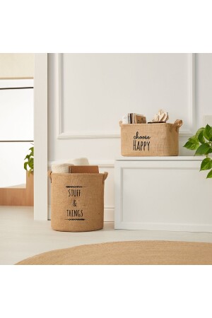 Set of 2 Jute Baskets - Ocean Home Textile
