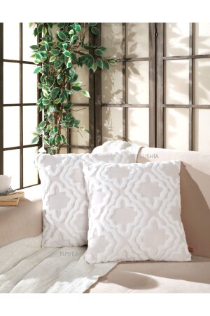 Set of 2 Punch Punch Pattern Decorative Gift Special Design Throw Pillow Cover Pillow Case - Fushia