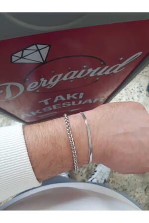 Set of 2 Steel Bracelets Angelus and Italian - Dergavud