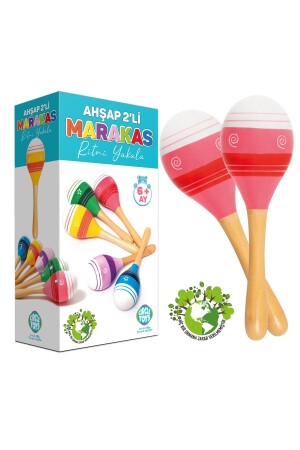 Set of 2 Wooden Maracas - Catch the Rhythm CRCL-117 - Circle Toys