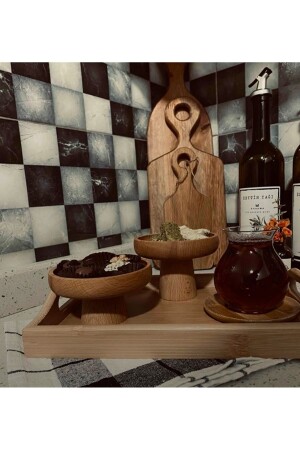 Set of 2 Wooden Presentation Coffee Presentation Decoration Cheese Presentation Candle Holder Multi-Purpose ayr2558456 - ayrawood