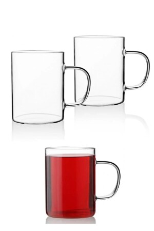 Set of 3 Borosilicate Thin Glass Mugs Fma08432 - Milena