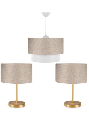 Set of 3 Chandelier and Nightstand Lampshade 3Lüset01 - Emg DesiGn