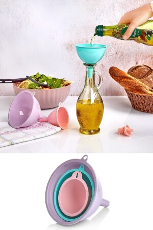 Set of 3 Colored Plastic Funnels - Earabul