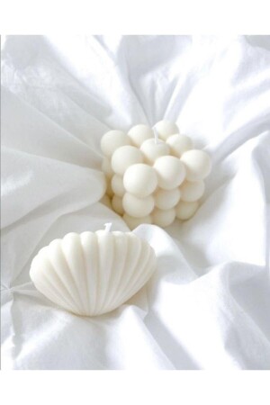 Set of 3 Decorative Scented Candles White Color - Favori Home