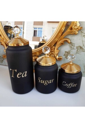 Set of 3 Glass Spice Jars dop6909670igo - APARTAMENTO