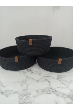 Set of 3 Jute Wicker Baskets - Hand Woven - Multi-Purpose Basket Diameter - Madam