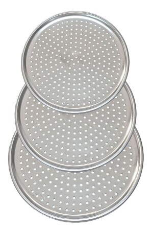 Set of 3 Luxury Steel Perforated Pizza Tray 28-31-36 Cm VP256953 - Vipkitchen