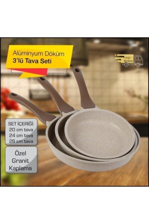 Set of 3 Pans 20 Cm 24 Cm 28 Cm Mink wwwq - ThermoAD
