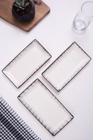 Set of 3 Tall Presentation Plates Black - ŞURAMUTFAK
