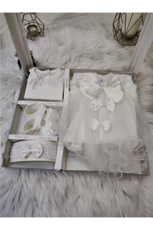Set of 4 Baby Girl Mevlüt Dress - Petite Ponpon Baby