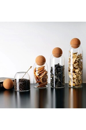 Set of 4 Glass Jars with Cork Lids and Spice Shakers MRP273189107 - morponi