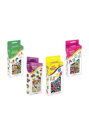Set of 4 Magnetic Numbers - Letters - Animals - Fruits Vegetables Magnet 3-6 Years T6742376 - Diytoy