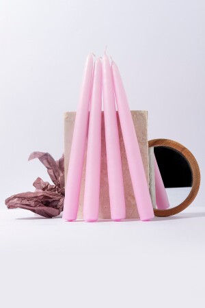 Set of 4 Pink Candlestick Candles - Gizemli Home
