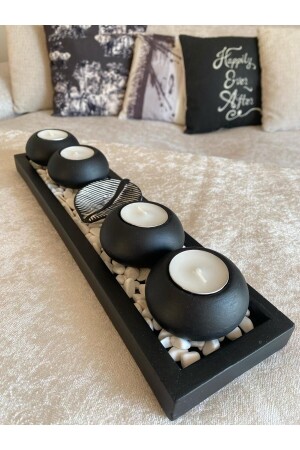 Set of 5 Concrete Plate Candle Holders-decorative Candle Holder-gift Item-tealight Candle Holder - Morvilla
