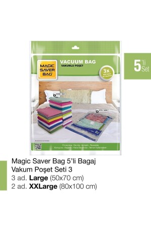 Set of 5 Luggage Vacuum Bags 3 8697623590869 - Magic Saver Bag