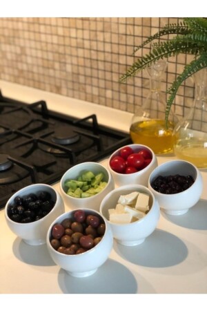 Set of 6 Asymmetrical Porcelain Bowls asymmetrical bowl - Tekbir