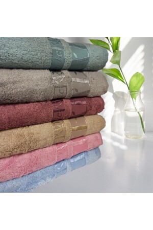 Set of 6 Bamboo 50x90 Hand & Face Towels Dark Colors OS0101 - ŞENER HOME