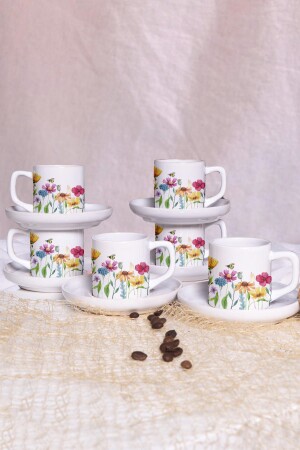 Set of 6 Coffee Cups & Flower Garden ST_P305702 - Seraclass