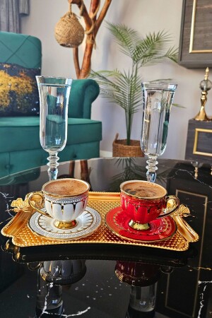 Set of 6 Coffee Water Glasses with Footed Coffee Presentation Glass with Footed Soft Drink Glass 175 cc - Paşabahçe