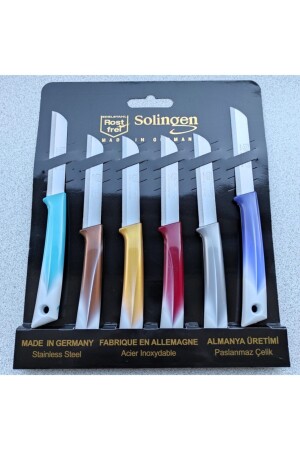 Set of 6 Colorful Fruit and Vegetable Knives SOLMD6RNK2 - Solingen