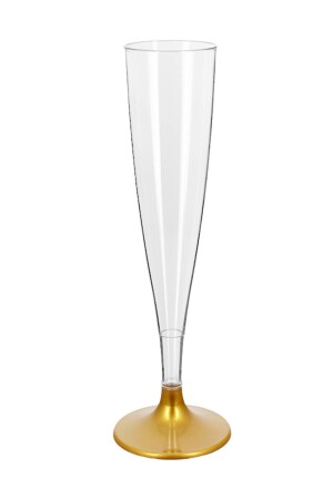 Set of 6 Golden Plastic Sherbet Glasses for Champagne and Wine - Kent