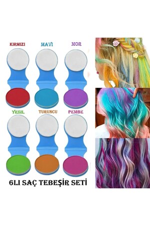Set of 6 Hair Chalk Hair Dye - Rowenarose
