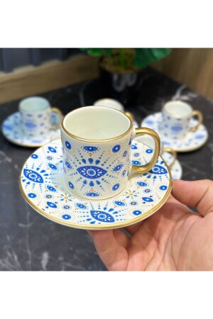 Set of 6 Royal Evil Eye Coffee Cups - Onedekor