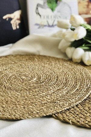 Set of 6 Wicker Jute Supplies American Service Wicker 35 Cm Diameter Supplies - Miomi