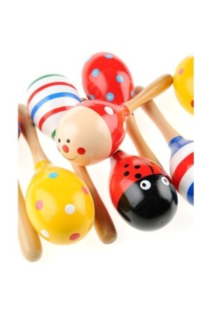 Set of 6 Wooden Maracas / - Learning Toys