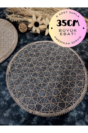 Set of Plates - Coffee American Service Set of 6 Sets of Sets - 6 Pieces of Set of Plates - Set of 6 Plate Coasters - Çt Çeyizci Tekstil