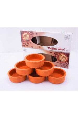 Set Toprak Güveç Kase Sütlaç Kabı Sırsız 6' lı EL-3011 - ELİZİ ÇÖMLEKLERİ