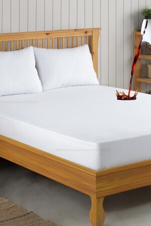 Set White Micro Fitted Liquid Proof Mattress Mattress and 2 Pillow Mattresses MFSGASET1 - Formeya