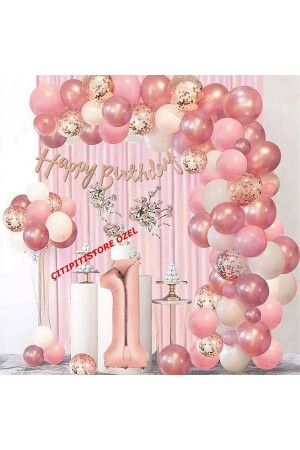 Set zum 1. Geburtstag mit getrockneten Rosen 458734890 - DÜVENCİ TİCARET