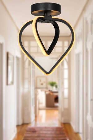 Sevinç 3 Color LED Ceiling Mount Single Chandelier Black BEG0092BEG51 - Begüsa