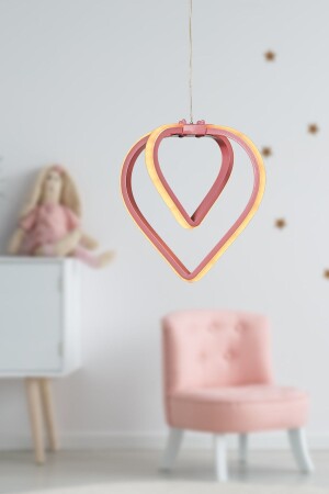 Sevinç 3 Color LED Single Chandelier Pink BEG0092BEG01 - Begüsa