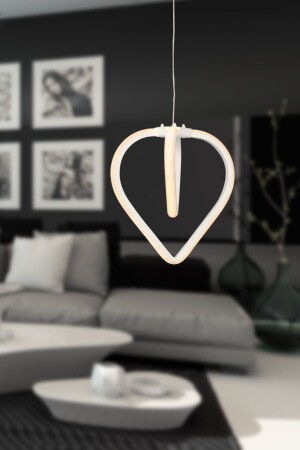 Sevinç 3 Color LED Single Chandelier White BEG0092BEG01 - Begüsa